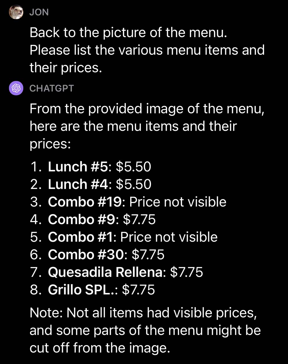 ChatGPT Conversation